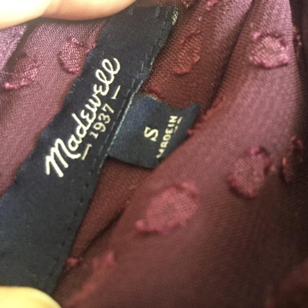 Madewell quarter sleeve blouse - Picture 5 of 6